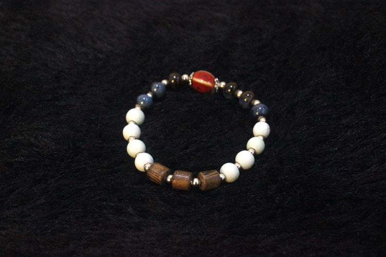 Earth Harmony Bracelet - Balance and Grounding - Amber Sealed - Modern Chinese Jewelry & Craft