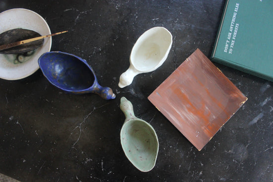 Duckling Trio Handmade Ceramic Dishes - Amber Sealed - Modern Chinese Jewelry & Craft