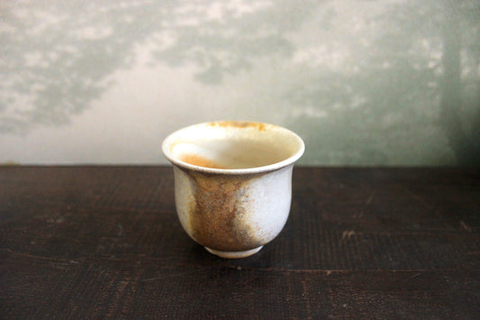 Host's Tea Cup, handmade wood firing ceramics - Amber Sealed - Modern Chinese Jewelry & Craft