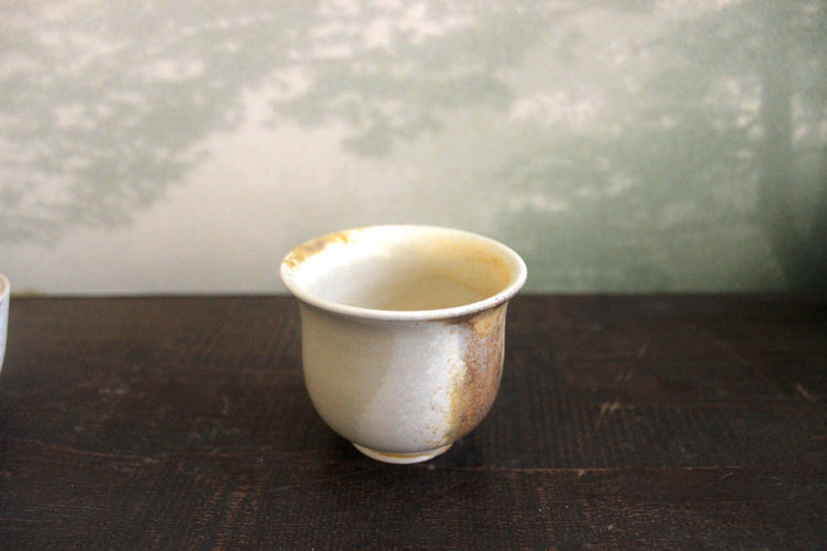 Host's Tea Cup, handmade wood firing ceramics - Amber Sealed - Modern Chinese Jewelry & Craft