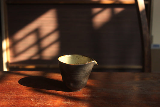 Gong Dao Bei (“Fairness cup"), handmade wood firing tea cup - Amber Sealed - Modern Chinese Jewelry & Craft